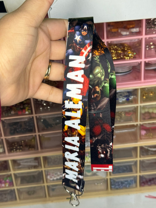 Lanyard marvel con nombre