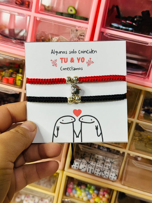 Dúo de pulseras 

“tú y yo conectamos”